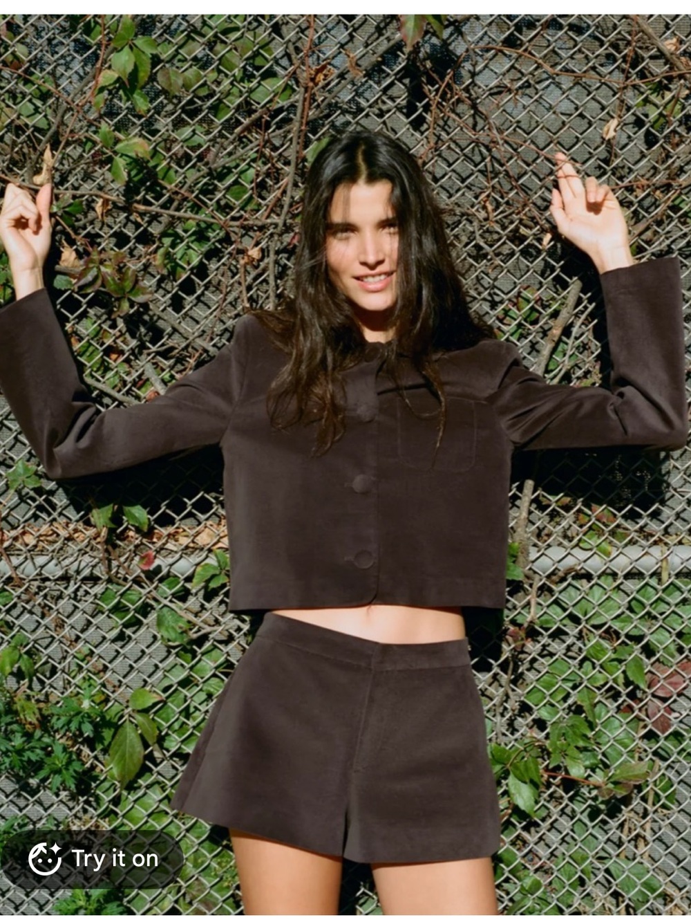 Zara velvet brown matching set